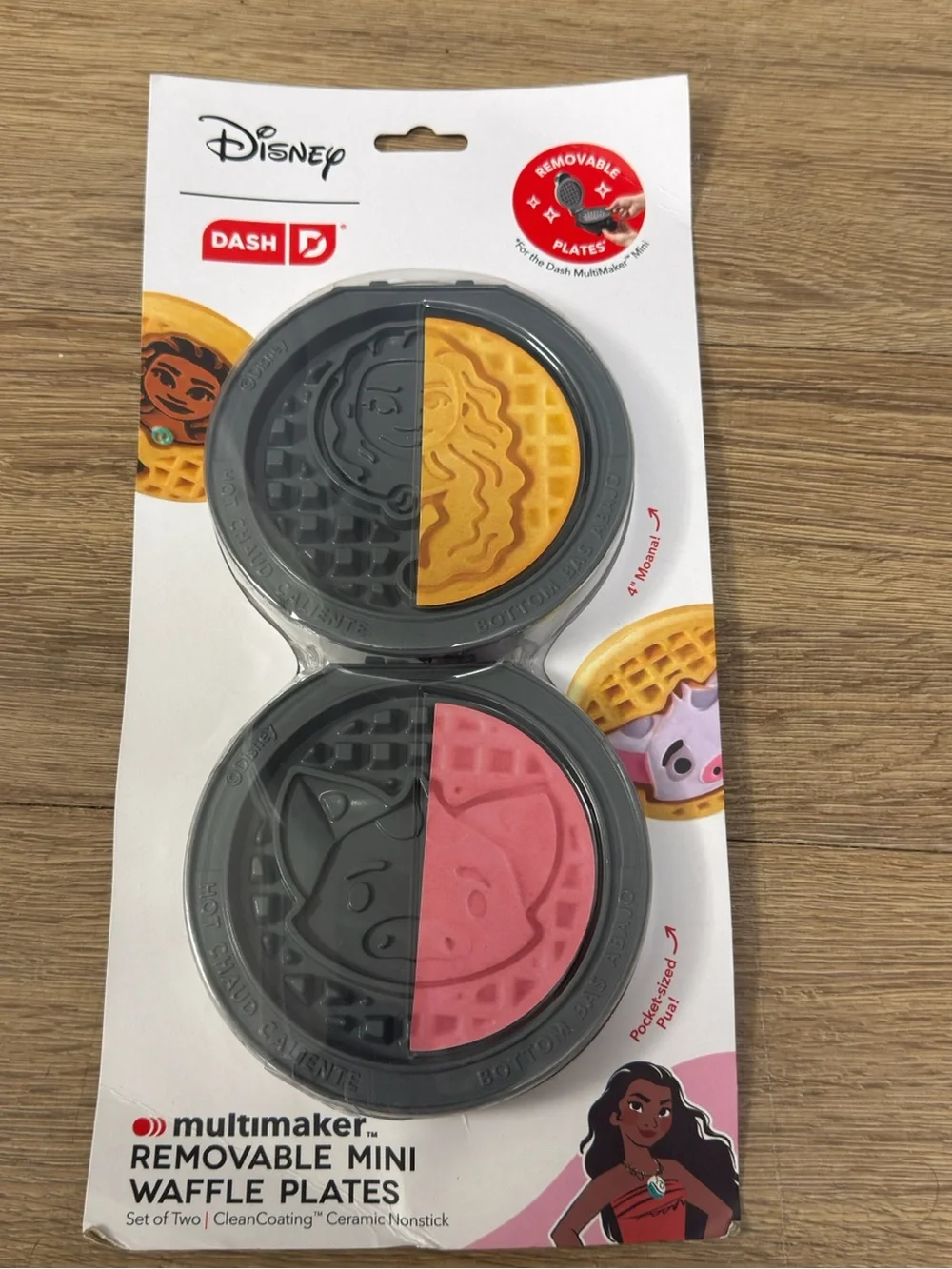 Disney Princess Moana Pink and Black Mini Waffle Maker